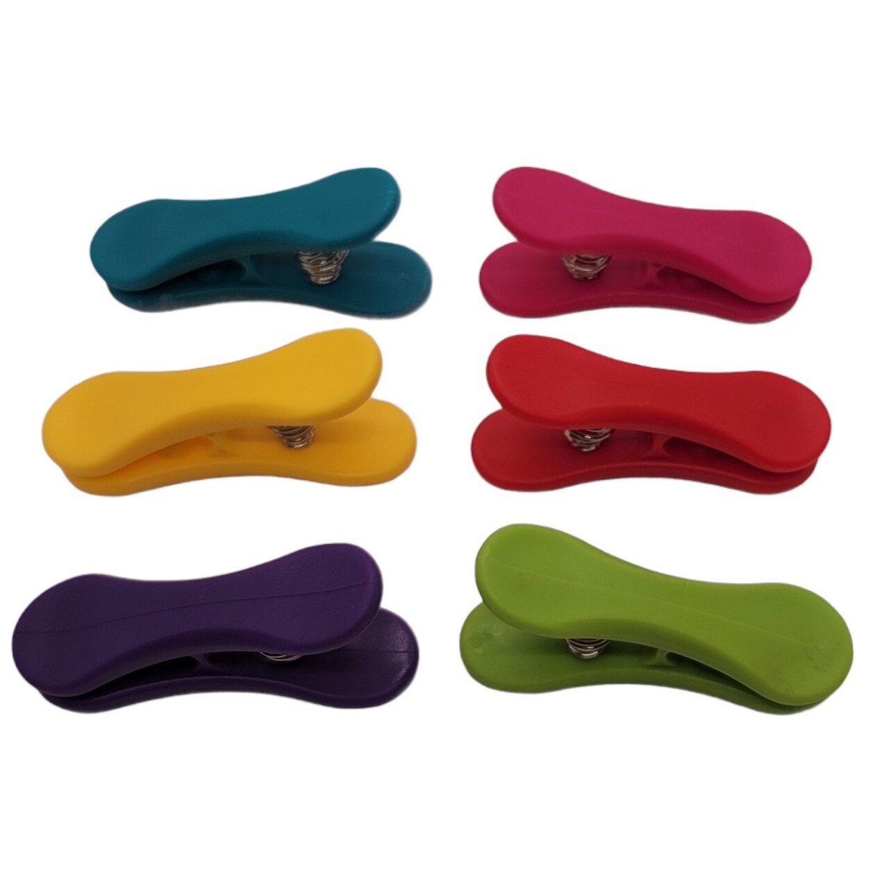 Handy Housewares 6-Piece Colorful Multi-Purpose Bag Clip Set